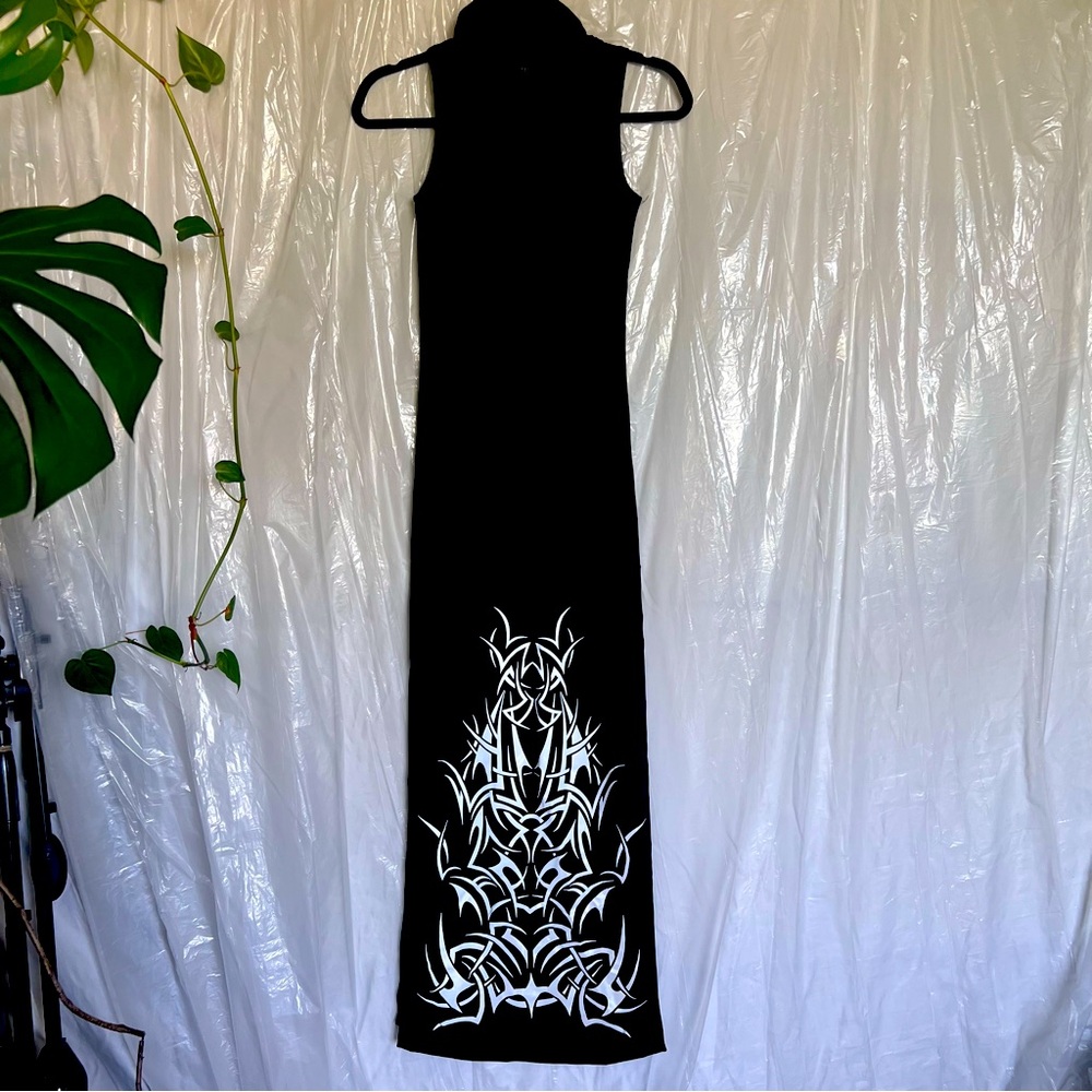 Tribal Goth Rave Maxi Dress